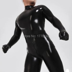 LATEX CATSUIT WITH GLOVES TOES toe Sock Catsuits / Man Latex Catsuit