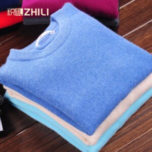 Men’s Winter O-Neck Business Cashmere Blend Sweater Knitted Pullover Autumn Casual&Fashion Soft Long Sleeve Knitwear 100% Cashme