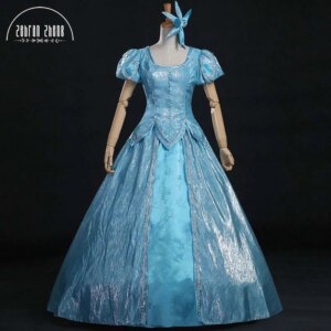 Top Quality New Arrival Ariel Princess Cosplay Costume Blue Dress For Halloween Costumes Custom-Made
