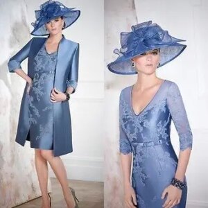 Plus Size Mother Of The Bride Dresses Sheath Lace With Jacket Short Wedding Party Dress Mother Dresses For Wedding Customized