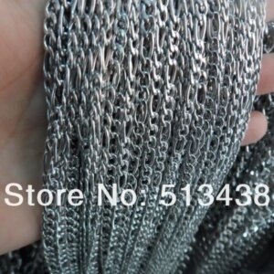 50 meters Highly mirror polishing!Stainless Steel 6mm figaro chain.jewelry finding DIY necklace bracelet