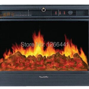 Electric fireplace heater chimneypiece insert firebox burner warm air blower optical artificial flame room heating apparatus