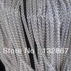 Jewelry Finding 100meter Lot Fashion Jewelry Twisted link Chain 3mm Stainless Steel Braind Chain Suit for Necklace Bracelet