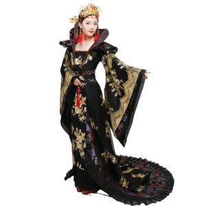 NEW 2018 costume women’s hanfu Trailing Dress female Chinese traditional Clothing china black Swordswomen TV Movie Stage Outfit