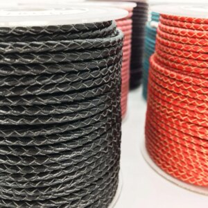 About the Fit 3mm 100Meters Genuine Braided Leather Cord Real Leather Craft Beading Accessories Lacing Jewelry Making Woven Rope