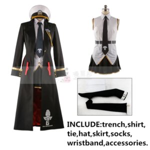 Azur Lane Cosplay Costume Black Uniform Full Outfit for Halloween Party Customize