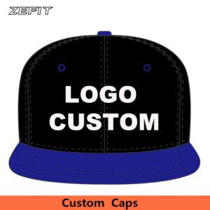 Custom Baseball Caps Two-Tone Acrylic Customize 6 Panels OEM Raised Embroidery 3D Printing Logo Flat Brim Tennis Adult Kids Hats