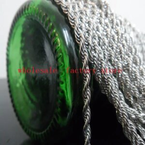 50meter Lot of Stainless steel Huge 4mm Trendy Singapore twisted chain jewelry Finding Marking Chain DIY