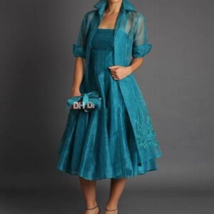 Plus Size Mother Of The Bride Dresses A-line With Jacket Groom Short Wedding Party Dress Mother Dresses For Wedding Customized