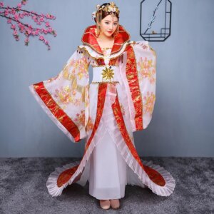 Tang Ming Dynasty Hanfu high quality Chiffon Costume Royal Elegant Vintage Dress Oriental Girls Chinese Folk Dance Fairies Wear
