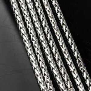 With DHL Lot 20meter bag Stainless Steel huge heavy 8mm wide wheat braid Chain jewelry finding / Marking Chain DIY
