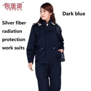Genuine INSAHO Double layer silver fiber EMF radiation shielding Unisex work clothes,Shielding efficiency 55DB labour suit