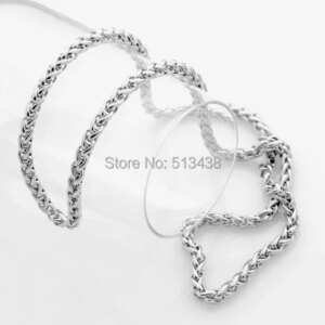 20meter Lot 6mm Stainless Steel Wheat braid Chain Link jewelry finding / Marking Chain DIY