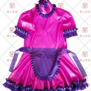 Pearl PINK WITH PURPLE TRIMS Maid DRESS