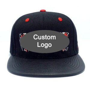 Customize Size Sticker Label Sizable Tape Strap Close Tennis Sun Hiphop Hat Faux PU Leather Patch Baseball Custom Cap