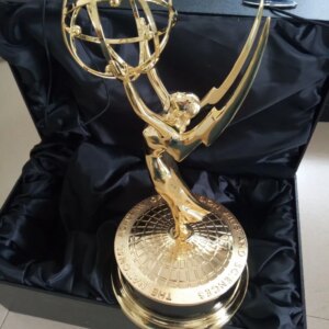39cm Real size 1:1 Metal Emmy Trophy Factory Directly Sales Emmy trophy Academy Award of Merit Free  shipment
