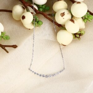 Factory Wholesale Fashion Women 18k White Gold Pendant Necklace On Sale