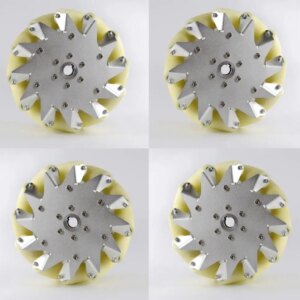 4pcs 100KG Payload 8 inch 203MM Mecanum Wheel Omni Wheel Smart Robot Tires for Robocon Robocup Contest Heavy Duty DIY Parts