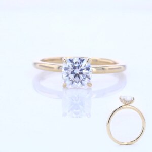 Fashion Jewelry 9K Soild Yellow Gold Ring DEF 6*6mm Cushion Cut Moissanite Diamond Rings For Wedding Anniversary Engagement Gift