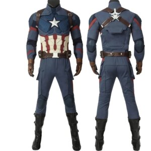 Captain Steven Rogers Cosplay Costume Adult Superhero Battle Uniform Costume Halloween Carnival Suits With Boots