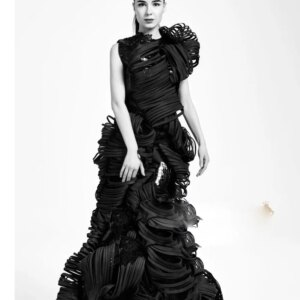 stage catwalk show suit Black future robot costume model stage dance Men nightclub dj Cosplay exaggerated creative costumes