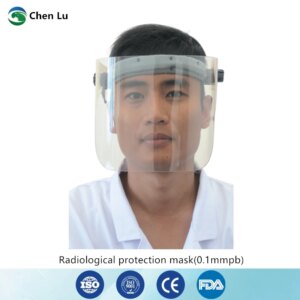 Direct Selling radiological protection 0.1mmpb lead glass mask CT room x-ray radiation protective comprehensive face mask