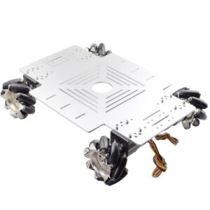 20KG Big Load 4WD All Metal Mecanum Wheel Robot Car Chassis Kit Platform with DC 12V Encoder Motor for Arduino DIY Project