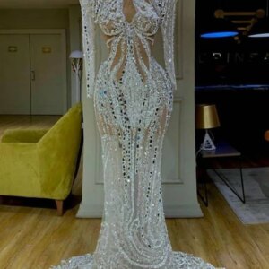 Dubai Transparent Prom Dress 2020 Mermaid Crystal Beading Gece Elbisesi Arabic Sexy Evening Gowns Long Formal Celebrity Vestido