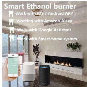 60 Inch Auto Smart bioethanol fireplace Electric bioethanol automatic burner rc60