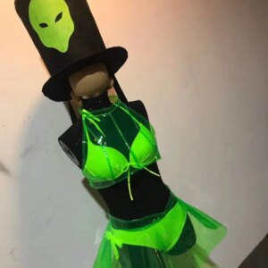 bar GOGO cruise commercial performance Green costume nightclub bar dance team stage wear