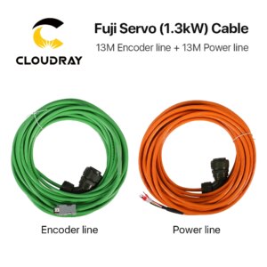 Cloudray Fuji Servo Motor Cable 1.3KW 13M Encoder Line +Power Line for GYL132B6-TG2