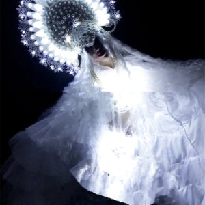 luxury super queen light up costumes DS Party Dress Led Luminous Masquerade Cosplay Clothes stage show dress