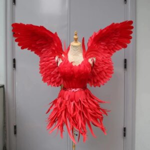 Fancy Dress Costume Women Angel Sexy Fairy Cosplay Costumes Gold Feather Fairy Wings Party Victorian Costumes