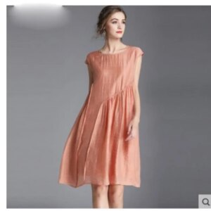 2020 Summer dress women’s wear new fashion in the long doll dress fat MM to cover up the Korean version of the big swing dress