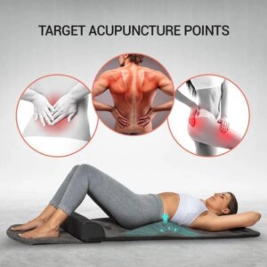 Full Body Back Stretching Electric Mat Heat & Vibration Massage Mattress Pad for Physiotherapy at Home Release Back Muscle Pain