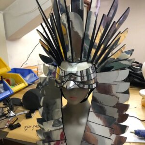 Silver eagle headdress halloween cosplay party headwear stage show performance wear