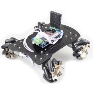 25KG Big Load 4WD All Metal Mecanum Wheel Omni Robot Car Chassis Kit with DC 12V Encoder Motor for Arduino DIY Project