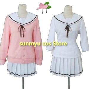 Is the Order a Rabbit? Cocoa Hoto Cosplay Costume With Hairpin Custom Size Cocoa Cosplay Pink Girls School Winter Uniform