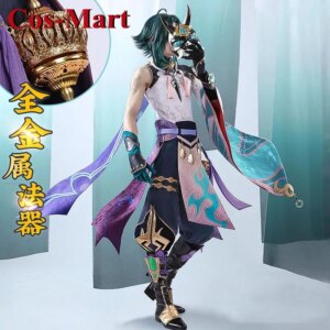 Cos-Mart Game Genshin Impact Xiao Cosplay Costume Men’s Combat Uniform Halloween Activity Party Role Play Clothing S-XL