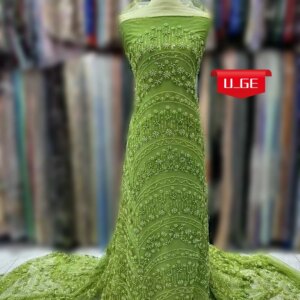 2025Latest Elegant Best Quality Austria Soft Luxurious Beaded Tube Lace With Stones fabric For Wedding Party Dress U_Ge5391