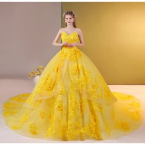 Ruiente Gold Party Dresses 2024 New 15 Quinceanera Dresses Sweet Spaghetti Strap Ball Gown Detachable Sleeves Prom Gowns