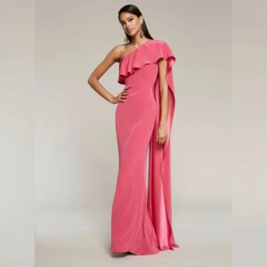 customized Customized One Shoulder Satin Prom Dresses Mermaid Sweep Train Saudi Arabia Evening Dress Classic Zipper Back Vestido