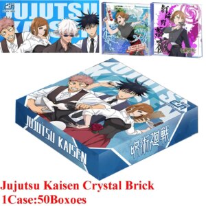 New East Zhu Society Jujutsu Kaisen Acrylic Art Crystal Brick Quicksand Cards Anime Satoru Gojo Character Game Cards Toy