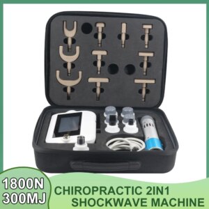 New Shockwave Therapy Machine ED Treatment 2 IN 1 Chiropractic Correction Gun Sports Injuries Pain Relief 300MJ Shock Wave