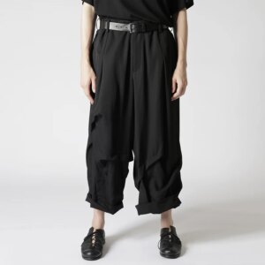 YOJI OOAK Original Design Artist Pinched Woolen Pants Casual Pants Lantern Pants Loose Unisex
