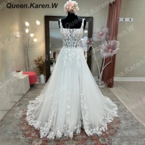 Elegant A line Wedding Dress sweetheart lace bride dress robe de mariee A line Wedding Bridal Gown