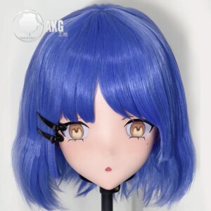(AL27)Customize Character Crossdressing Female/Girl Resin Full/Half Head With Lock Anime Cosplay Japanese Animego Kigurumi Mask