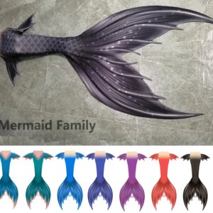 Professional Mermaid Tail Custom Large Size Fish Skin Praise Suit PADI SSI Mermaid Class With Fins Monofin Can Fit Mahina Fin