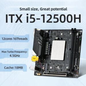 ERYING Mini ITX LGA 1700 Motherboard CPU Combo Interposer Kit i5 12500H Procesador 12C16T DDR4 RAM Gaming PC Computer placa mae