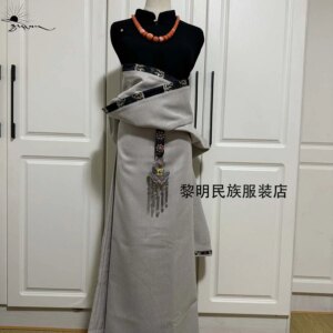 ] Tibet New Tibetan Costumes Robe Dance Costume Guozhuo Clothing High-End Skirt
